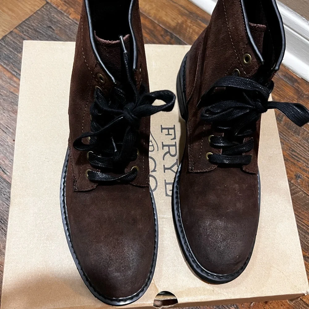 Frye Men's Brown Leather Boots - Picture 3 of 6